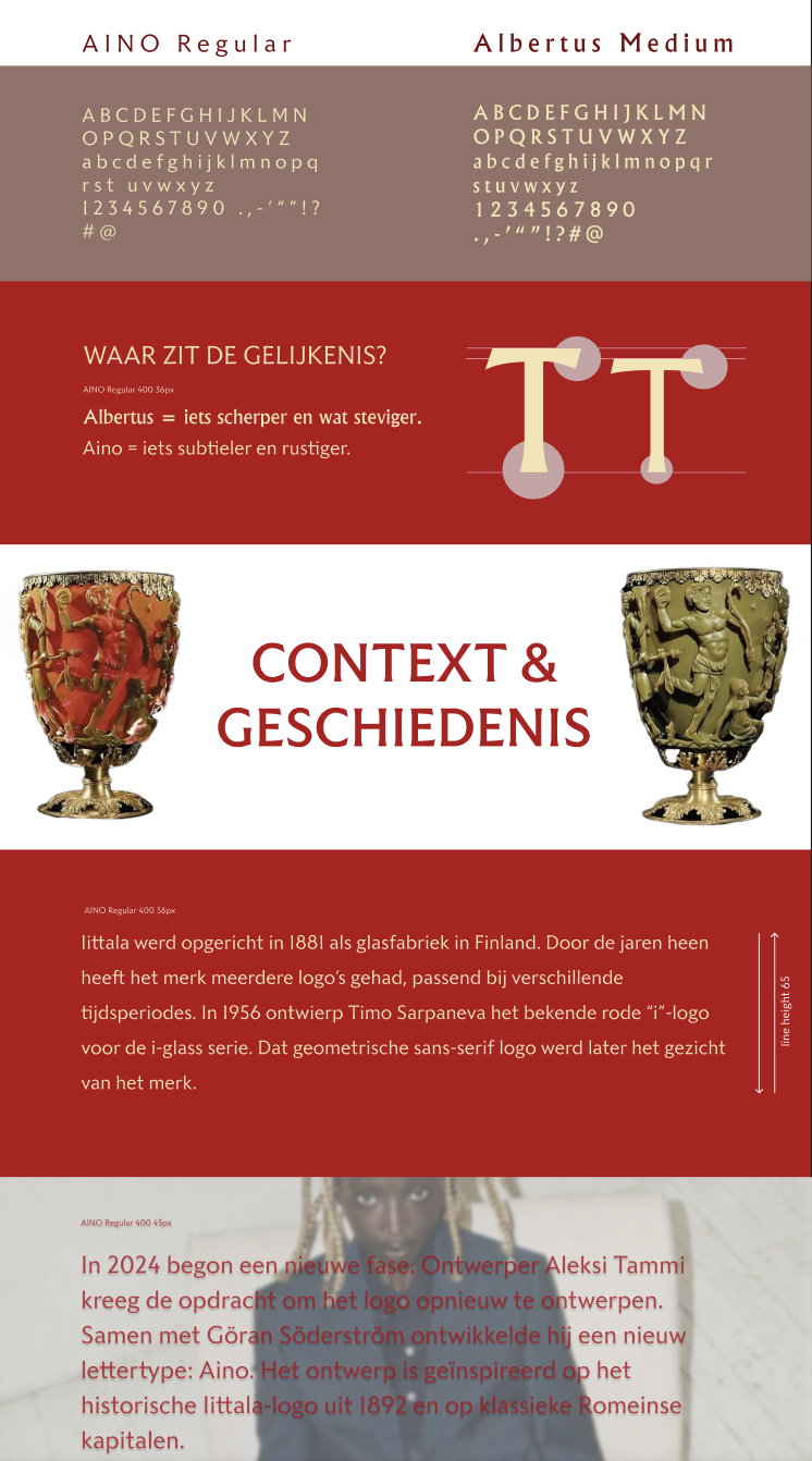 Aino type specimen website